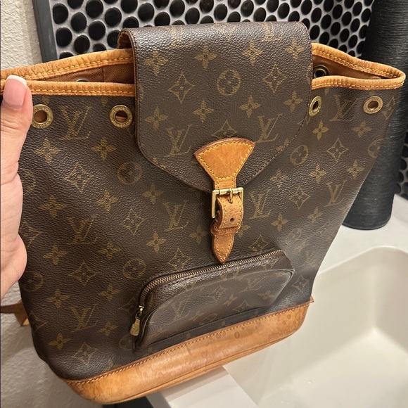 Louis Vuitton backpack montsouris mm LV monogram bag vintage designer backpack - Picture 17 of 17
